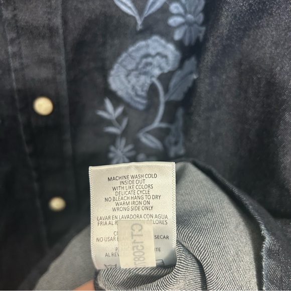 NWT Stetson Embrodiered Dark Denim Snap Front Shirt Sz XL - Picture 13 of 14